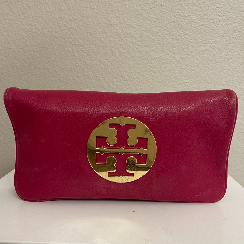 Hot Pink Tory Burch Clutch Bag